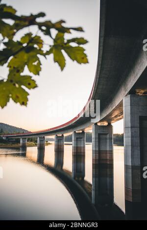 Germania, Sassonia, Monti ore, diga di Rauschenbach Foto Stock