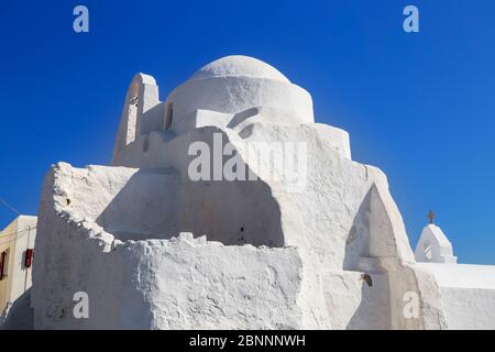 Panagia Paraportian cappella, Mykonos città, Mykonos, Cicladi Isole, Grecia Foto Stock