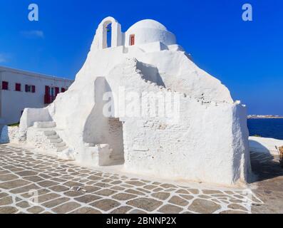 Panagia Paraportian cappella, Mykonos città, Mykonos, Cicladi Isole, Grecia Foto Stock