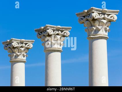 Tempio di colonne Apollo, Asklepion, Kos, Dodecaneso, Grecia, Europa Foto Stock