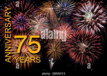 Congratulazioni per il 75° anniversario Foto Stock