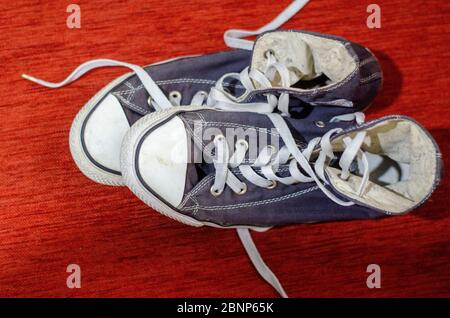 Scarpe Old Blue elegante, Scarpe alla moda Blue elegante Foto Stock