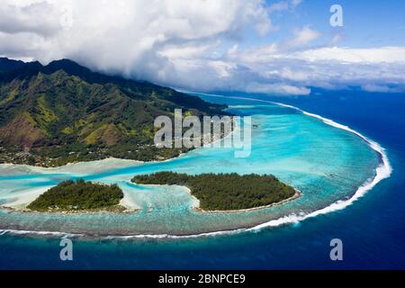 Lagune A Nordovest Di Moorea, Moorea, Polinesia Francese Foto Stock