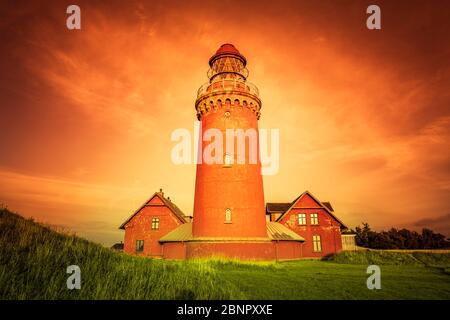 Faro di Bovbjerg Fyr in Danimarca Foto Stock