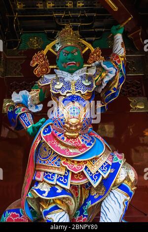 Giappone, Honshu, Prefettura Di Tochigi, Tempio Di Nikko, Rinnoji E Mausoleo Di Taiyuin, Statua Di Jikokuten, Uno Dei Quattro Re Celeste Foto Stock