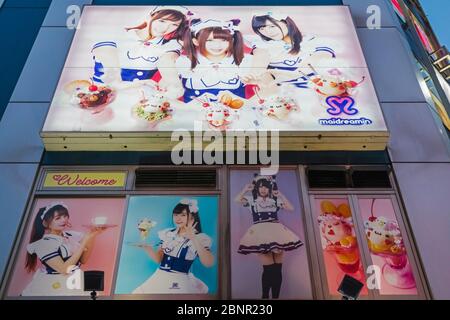 Giappone, Honshu, Tokyo, Akihabara, Billboard Billboard Billboard Advertising Sign Foto Stock