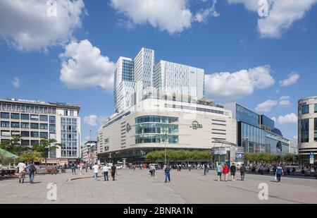 Galeria Kaufhof, il centro commerciale My Zeil e Nextower, an der Hauptwache, Francoforte sul meno, Assia, Germania, Europa Foto Stock