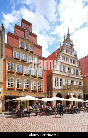 Storica casa vinicola della città, Munster in Westfalia, Nord Reno-Westfalia, Germania, Europa Foto Stock