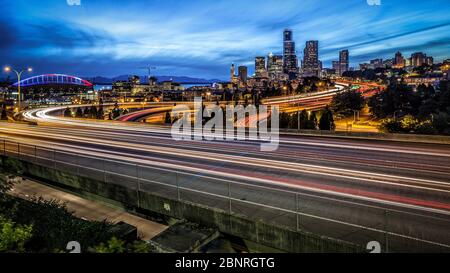 USA, Washington, Seattle, skyline Foto Stock