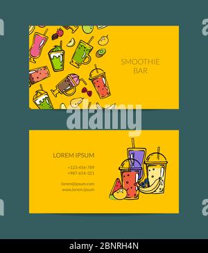 Frullato vettoriale per caffè o per illustrazione di un bar vegan Illustrazione Vettoriale