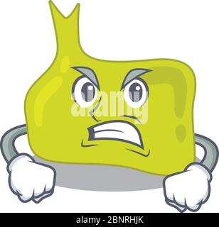 Un'immagine cartoon di pituitaria che mostra un volto arrabbiato Illustrazione Vettoriale