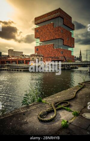 Europa, Belgio, Anversa, città, museo, Museo am Strom, Eilandje Foto Stock