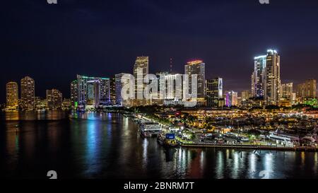 USA, Florida, Miami, skyline Foto Stock