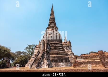 Nome di questo luogo ' Wat Phra si Sanphet Tempio ' il tempio buddista nella provincia di Ayutthaya, Bangkok Foto Stock