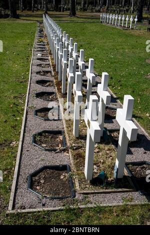 Cimitero militare di Nuijamaa, Lappeenranta Finlandia Foto Stock