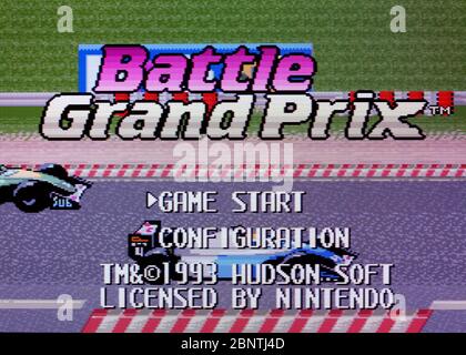 Battle Grand Prix - SNES Super Nintendo - solo per uso editoriale Foto Stock