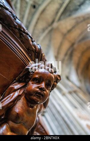 La cattedrale di Saint Andre interno a Bordeaux, Francia. Foto Stock