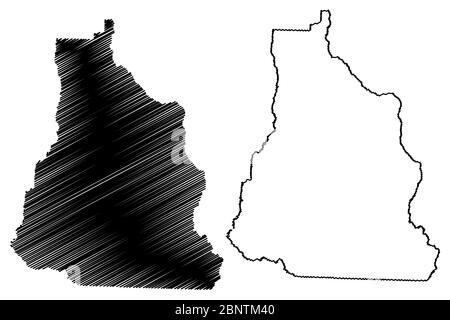 Cook County, Georgia (Stati Uniti, Stati Uniti d'America, Stati Uniti, Stati Uniti, Stati Uniti) mappa illustrazione vettoriale, schizzo di scarabocchio mappa Cook Illustrazione Vettoriale