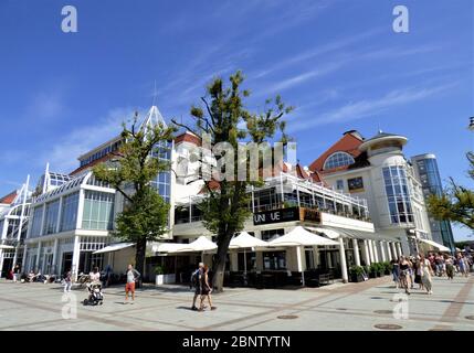 Estate in centro, Sopot, Polonia Foto Stock