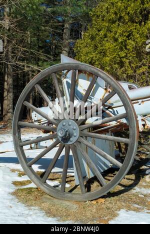 US 3 inch Field Gun modello 1905, N2 3182, nel quartiere storico di Newington, New Hampshire, Stati Uniti. Foto Stock