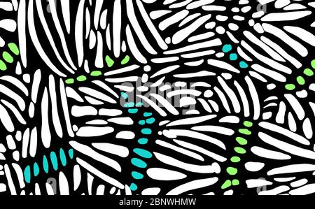 Gli animali astratti stampano un motivo senza giunture. Motivo colorato pronto per stampe tessili. Foto Stock