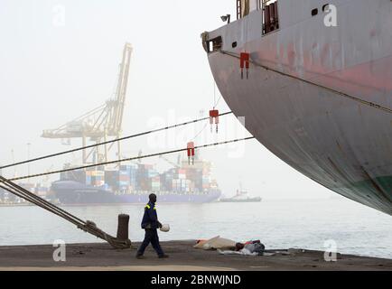 Porto di Dakar, Senegal, Africa occidentale Foto Stock