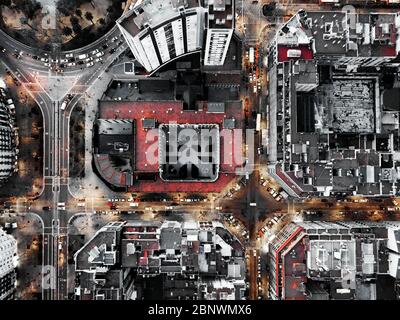 Eixample e Sant Marti vista aerea Barcellona Catalogna Spagna Foto Stock