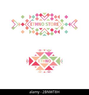 Logo tribale isolato su sfondo bianco illustrazione vettoriale Illustrazione Vettoriale
