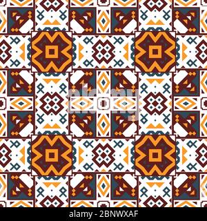 Geometric Ethnic orientale senza giunture tradizionale Design per sfondo, tappeto, carta da parati, abbigliamento, confezionamento, Batik, tessuto e tessuto. Foto Stock
