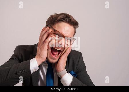 Ritratto di un giovane imprenditore Foto Stock