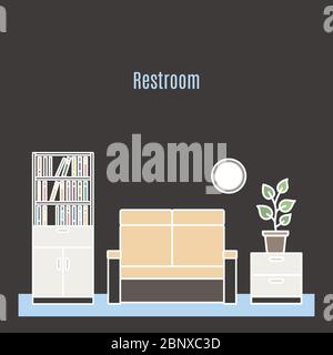 Interni di design in stile art-line. Illustrazione vettoriale Illustrazione Vettoriale
