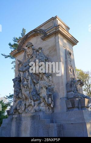 PRINCETON, NJ -22 Apr 2020- Vista del Monumento della battaglia di Princeton, commemorante la battaglia di Princeton del 1777 durante la guerra di indipendenza del Principe Foto Stock