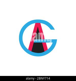 letters ag semplice vettore logo Illustrazione Vettoriale