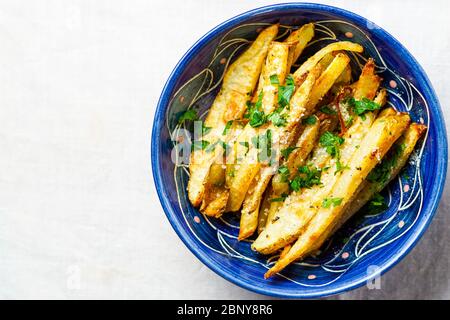 Tartufo French Fries con Parmigiano Foto Stock