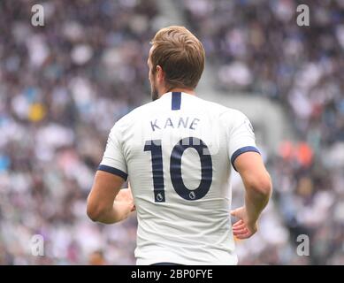 LONDRA, INGHILTERRA - 28 SETTEMBRE 2019: Harry Kane di Tottenham ha ritratto durante il gioco della Premier League 2019/20 tra il Tottenham Hotspur FC e il Southamtpon FC al Tottenham Hotspur Stadium. Foto Stock