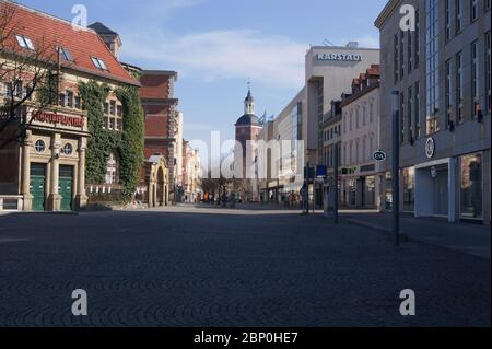 Die Carl-Schurz-Straße a Berlino-Spandau. Foto Stock