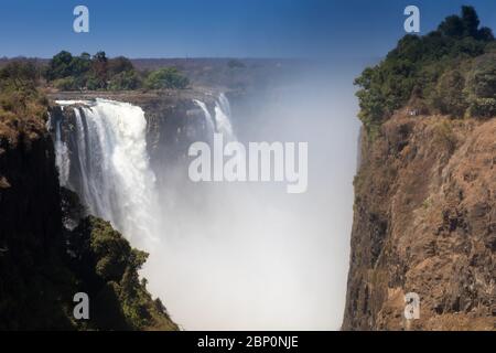 Victoria Falls Zimbabwe nel mese di settembre Foto Stock