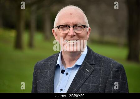 Edimburgo, Scozia Regno Unito. Moderatore della Chiesa di Scozia 2020 - 2021 Rt Rev Dr Martin Fair. Lunedì 9 marzo 2020: Il moderatore-Des Foto Stock