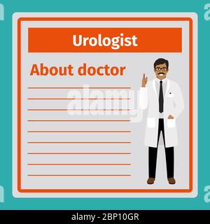 Note mediche professionali su modello urologo. Illustrazione vettoriale Illustrazione Vettoriale