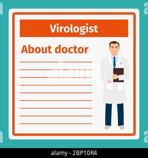 Note mediche sul modello virologo. Illustrazione vettoriale Illustrazione Vettoriale