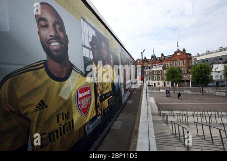 Emirates Stadium, sede dell'Arsenal, oggi avrebbe dovuto vedere l'Arsenal affrontare Watford in quella che sarebbe stata la loro ultima partita della Premier League della stagione 19/20. Foto Stock