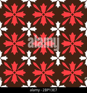 Marrone spagnolo ornamentale decorativo ceramica piastrelle vettoriale design Illustrazione Vettoriale