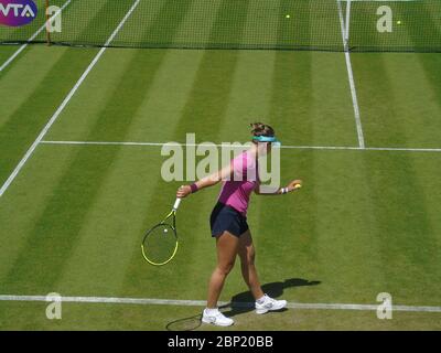 Un tennista professionista da donna al torneo Nature Valley Classic WTA di Birmingham, Regno Unito Foto Stock