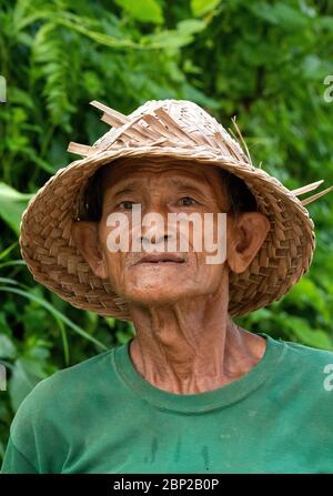 Ritratto di un contadino vicino a Ubud Bali Foto Stock