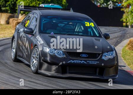 Karl Rastrick nella sua Ford Falcon V8 Supertourer. Foto Stock