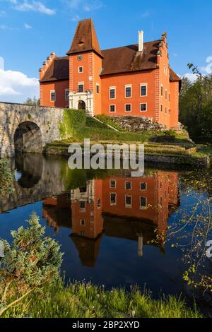 Cervena Lhota castello nella Boemia meridionale, Repubblica Ceca Foto Stock