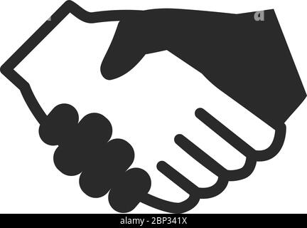 Linea di icone di partnership e accordo e stile piatto isolato Illustrazione Vettoriale