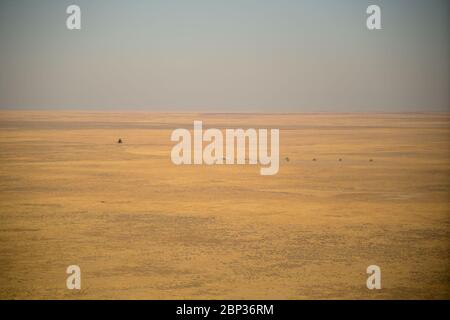 Spedizione 60 Soyuz MS-12 Landing le squadre russe di ricerca e soccorso arrivano alla Soyuz MS-12 astronave poco dopo che è atterrato con spedizione 60 membri dell'equipaggio Nick Hague della NASA e Alexey Ovchinin di Roscosmos, insieme con l'astronauta Hazzaa Ali Almansoori degli Emirati Arabi Uniti, giovedì 3 ottobre 2019. L'Aia e Ovchinin tornano dopo 203 giorni nello spazio dove hanno servito come membri dell'equipaggio Expedition 59 e 60 a bordo della Stazione spaziale Internazionale. Almansoori ha registrato 8 giorni nello spazio durante il suo primo volo come astronauta. Foto Stock