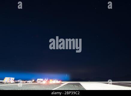 Il 22 dicembre 2019, il Boeing CST-100 Starliner ha completato con successo il suo Orbital Flight test, atterrando a White Sands, nuovo Messico. Il test, che seguì il lancio della navicella da Cape Canaveral, fu una parte cruciale del Commercial Crew Program della NASA. Foto Stock