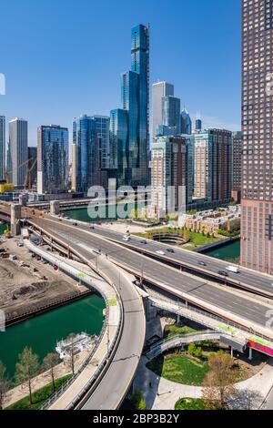 St Regis Hotel, aka Vista Tower, progettato dallo Studio Gang Foto Stock